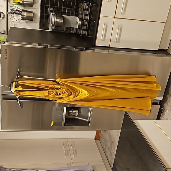 💕REFORMATION💕 Nerida Silk Dress ~ Tumeric 10 NWT - Picture 10 of 16